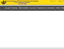 Tablet Screenshot of coursdespagnolaquebec.com